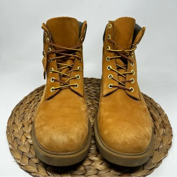 Timberland Leather 18094 6 Inch Waterproof Padded Collar Boots Size 10.5 Men's
